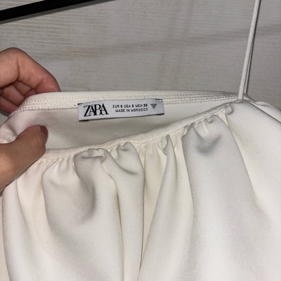 ZARA Puffy sleeves white  top - Picture 6 of 6